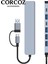 USB Hub 7in1 USB Type-C To USB A USB C USB 2.0 3.0 Çevirici Adaptör Çok Portlu Tak Çalıştır USB Çevirici - CZ58 2