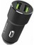 Mobilx Mc-02 2.4A Çift USB Portlu Metal Araç Şarj Cihazı | Type-C ve Lightning Kablo Uyumlu – Siyah 4