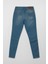 Kadın Yüksek Bel Mavi Skinny Jean Pantolon 2