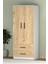 Point 2 Kapaklı 2 Çekmeceli Gardrop Beyaz Çam 2