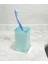 2 Adet Diş Fırçalık Buz Mavisi Akrilik 6X6X11CM Banyo Seti 2