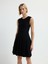 Kolsuz Triko Elbise Siyah 12445593000 1