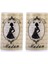 2 Adet Seramik Diş Fırçalık Madam Desenli 7X7X11CM Banyo Seti 3