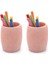 2 Adet Kalemlik Pembe Petek Ofis Gereci 8X8X10CM 400ML 1