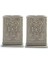 2 Adet Diş Fırçalık Dekoratif Işlemeli Gümüş Poliresin 8X6X11CM 3