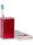 2 Adet Diş Fırçalık Kalpli Akrilik 6X6X12CM Banyo Seti 8