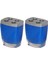2 Adet Diş Fırçalık Gri Mavi Poliresin 8X4X11CM Banyo Seti 3