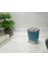2 Adet Diş Fırçalık Gri Mavi Poliresin 8X4X11CM Banyo Seti 5