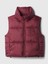Kadın Bordo Gap Logo Geri Dönüştürülmüş Crop Puffer Şişme Yelek 2
