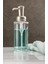 2 Adet Cam Sıvı Sabunluk Şeffaf 7X7X20CM 325ML 4