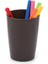 2 Adet Kalemlik Kahverengi Melamin Ofis Gereci 8X8X11CM 320ML 4