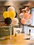 Şeffaf Balon Süsleme Standı 18x70 cm - 2 Adet, 7'li Düz Desenli Çubuklar, Doğum Günü ve Parti İçin 8