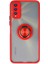 Newface Vivo Y11S Kılıf Montreal Yüzüklü Silikon Kapak - Kırmızı 1