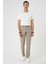 Comfort Beli Lastikli Rayon Karışımlı Bej Jogger Pantolon P 1194 1