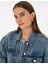 Kadın Açık Mavi Oversize Jean Ceket 50308527-VR003 2