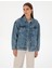 Kadın Açık Mavi Oversize Jean Ceket 50308527-VR003 3