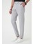 Comfort Fit Gofre Dokulu Beli Lastikli Gri Jogger Pantolon P 1177 3