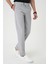 Comfort Fit Gofre Dokulu Beli Lastikli Gri Jogger Pantolon P 1177 5