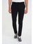 Slim Fit Yan Cepli Esnek Düz Siyah Pamuk Pantolon P 1197 3