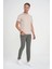 Slim Fit Yan Cepli Esnek Düz Haki Pamuk Pantolon P 1197 2