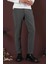 Slim Fit Yan Cepli Dokulu Esnek Casuel Antrasit Pantolon P 1139 3