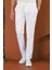P 1116 Slim Fit Beyaz Spor Pantolon 2