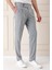 Comfort Fit Çift Pile Yandan Tokalı Yüksek Bel Casuel Gri Pantolon P 1153 3