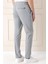 Comfort Fit Çift Pile Yandan Tokalı Yüksek Bel Casuel Gri Pantolon P 1153 5