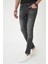 Denim 132 Slim Fit Beş Cepli Likralı Yıkamalı Antrasit Jean Pantolon 4