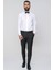 Slim Fit Pilesiz Yan Cepli Esnek Yün Siyah Kumaş Pantolon P 1091 3