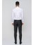 Slim Fit Pilesiz Yan Cepli Esnek Yün Siyah Kumaş Pantolon P 1091 4