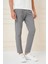 Comfort Fit Gofre Kumaş Pileli Pamuk Casuel Gri Pantolon P 1148 4