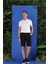 032 Slim Fit Siyah Bermuda 1