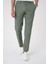 Comfort Fit Kırçıllı Beli Lastikli Yeşil Jogger Pantolon P 1176 4
