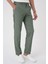 Comfort Fit Kırçıllı Beli Lastikli Yeşil Jogger Pantolon P 1176 5