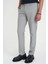 Comfort Fit Beli Lastikli Dokulu Gri Jogger Pantolon P 1192 3