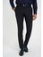 Slim Fit Pilesiz Yün Klasik Lacivert Kumaş Pantolon P 1191 2