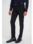 Slim Fit Pilesiz Yün Klasik Lacivert Kumaş Pantolon P 1191 3