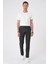 Comfort Fit Kırçıllı Beli Lastikli Siyah Jogger Pantolon P 1176 1