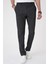 Comfort Fit Kırçıllı Beli Lastikli Siyah Jogger Pantolon P 1176 4