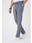 Comfort Fit Belden Kumaş Kemerli Pamuk Koyu Gri Jogger Pantolon P 1154 5