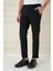Comfort Fit Beli Lastikli Yan Cep Siyah Jogger Pantolon P 1150 4