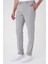 Comfort Fit Beli Lastikli Dokulu Gri Jogger Pantolon P 1186 2