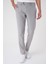 Comfort Fit Beli Lastikli Dokulu Gri Jogger Pantolon P 1186 3