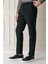Comfort Fit Yan Cep Beli Lastikli Esnek Pamuk Siyah Jogger Pantolon P 1143 3