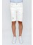 031 Slim Fit Beyaz Bermuda 2