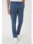 Comfort Fit Beli Lastikli Indigo Jogger Pantolon P 1183 2