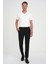 Comfort Fit Beli Lastikli Dokulu Siyah Jogger Pantolon P 1192 1