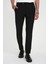 Comfort Fit Beli Lastikli Dokulu Siyah Jogger Pantolon P 1192 2