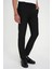 Comfort Fit Beli Lastikli Dokulu Siyah Jogger Pantolon P 1192 3